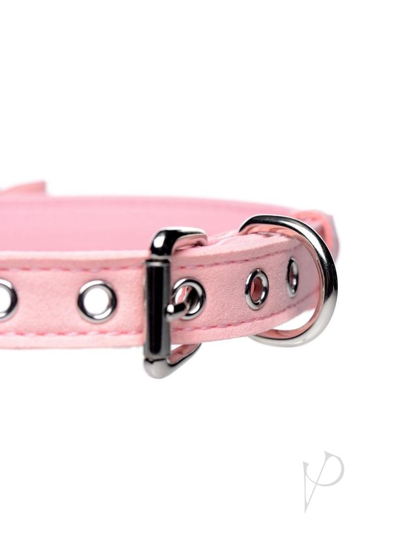 Master Series Sugar Kitty Cat Bell Collar - Pink/Silver - SP BOUTIQUE