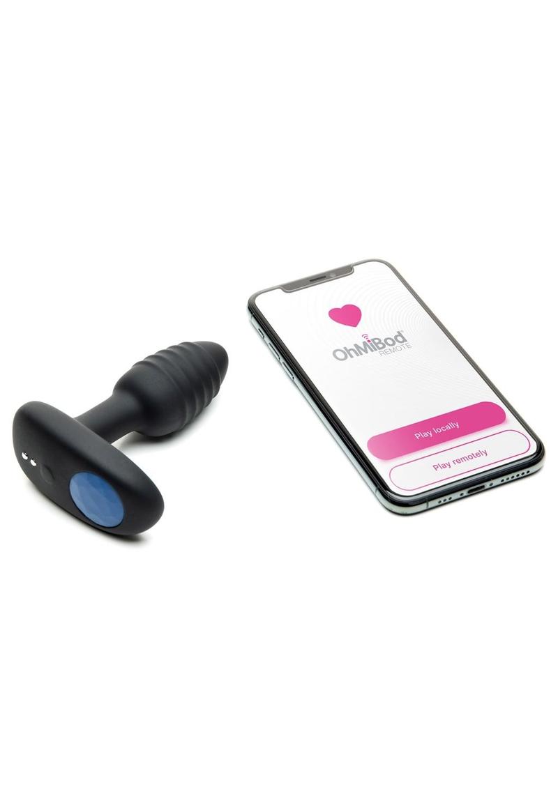 Kiiroo Ohmibod Lumen Silicone Rechargeable Butt Plug - Black - SP BOUTIQUE