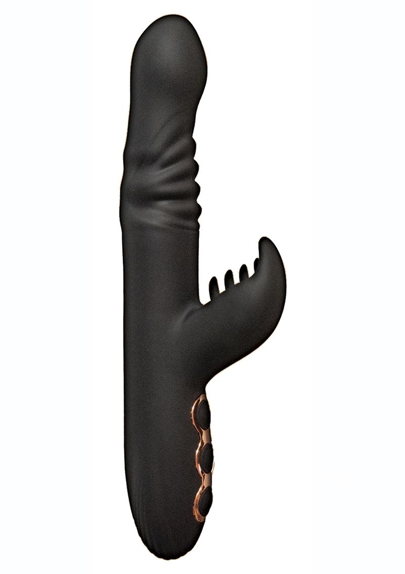 Princess Silicone Rechargeable Heat-Up Thruster - Black - SP BOUTIQUE