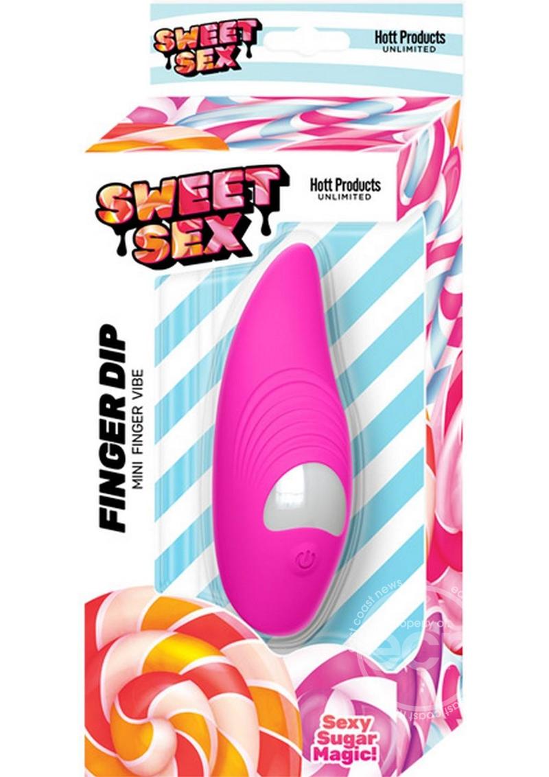 Sweet Sex Finger Dip Rechargeable Silicone Finger Vibe - Magenta - SP BOUTIQUE