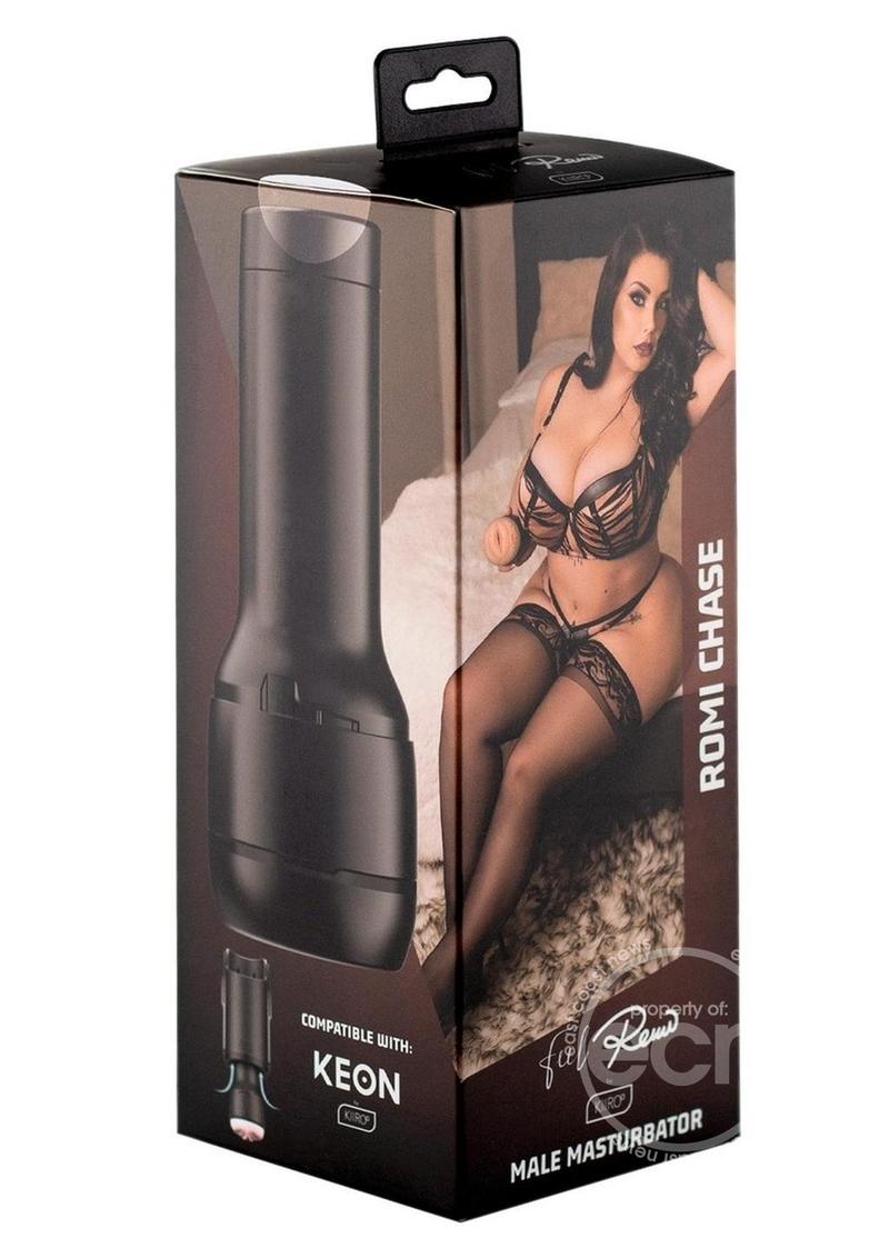 Kiiroo Feel Romi Chase Stroker Interactive Masturbator - Pussy - Black/Vanilla - SP BOUTIQUE