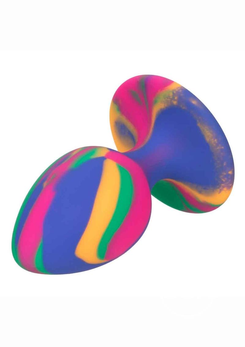 Cheeky Tie-Dye Silicone Plug Medium - Multicolor - SP BOUTIQUE
