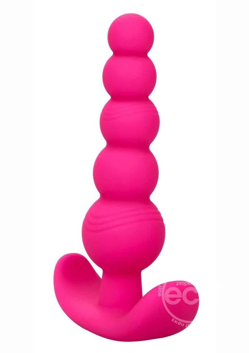 Cheeky X-5 Beads Silicone Anal Probe - Pink - SP BOUTIQUE