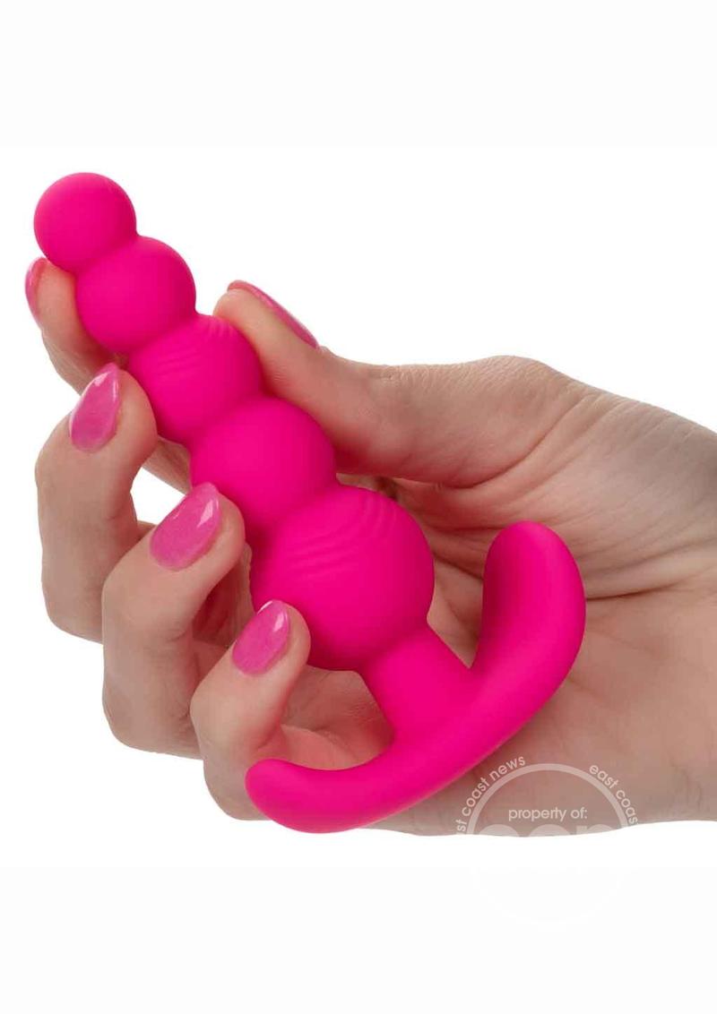Cheeky X-5 Beads Silicone Anal Probe - Pink - SP BOUTIQUE