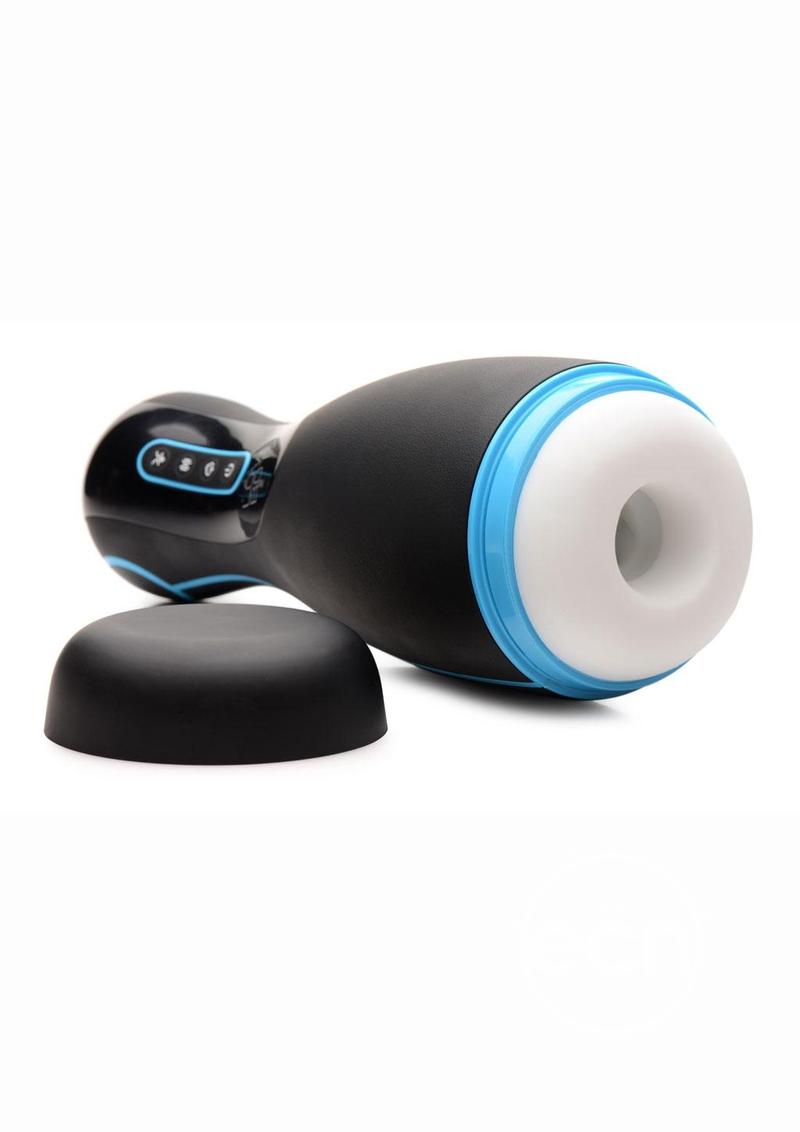 LoveBotz Auto Milker Extreme Rechargeable 16X Sucking Masturbator - Black/Blue - SP BOUTIQUE