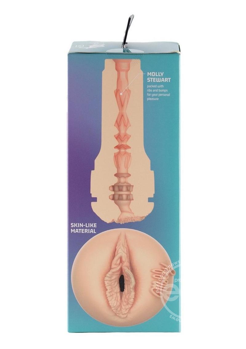 Kiiroo Feel Molly Stewart Stroker Interactive Masturbator - Pussy - Black/Vanilla - SP BOUTIQUE
