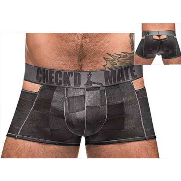 Male Power Checked Mate Cutout Short SP BOUTIQUE