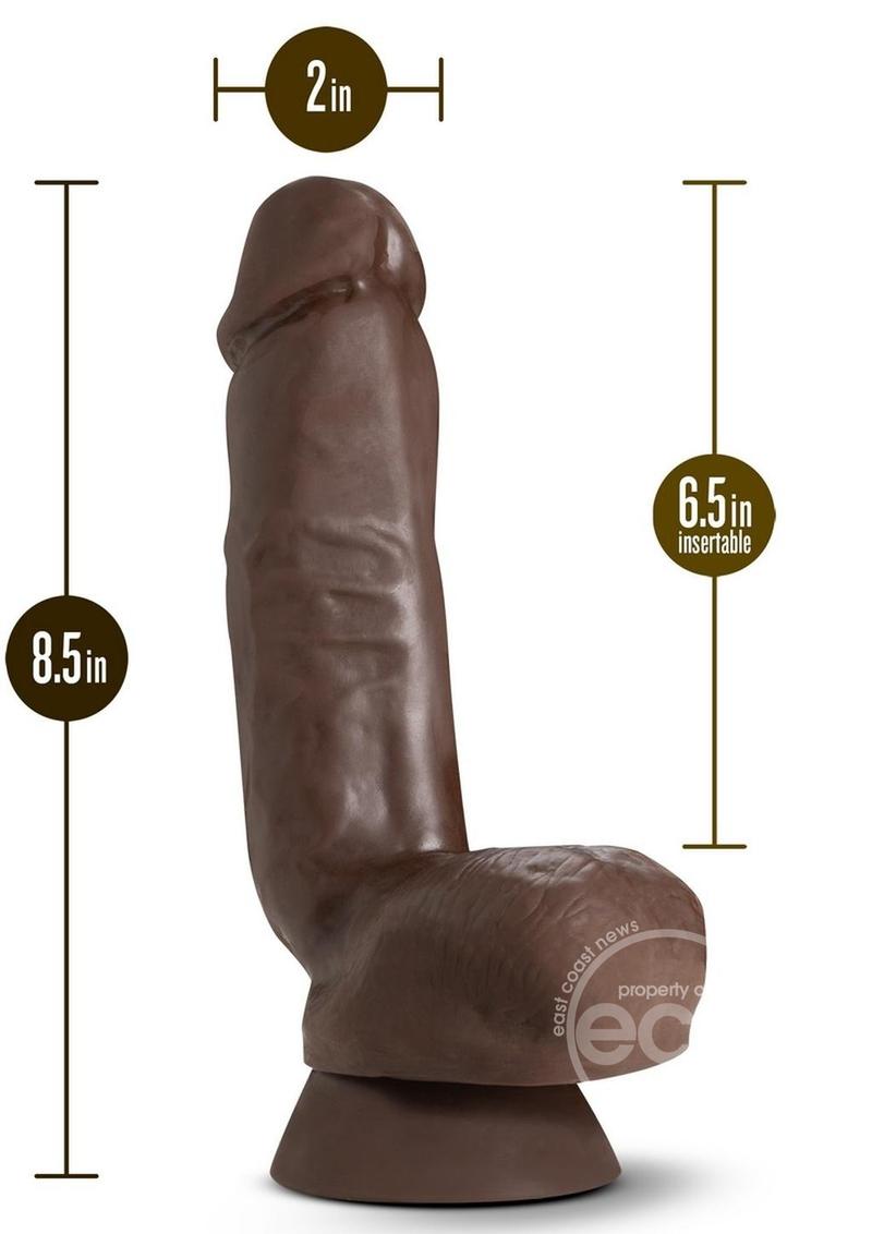 Dr. Skin Plus Thick Posable Dildo with Squeezable Balls 8in - SP BOUTIQUE