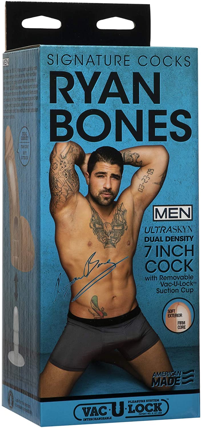 Signature Cocks - Ryan Bones ULTRASKYN Cock w/Removable Vac-U-Lock Suction Cup Vanilla DOC JOHNSON