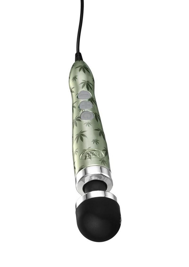 Doxy Die Cast 3 Wand Plug-In Wand Massager - Cannabis Pattern - SP BOUTIQUE