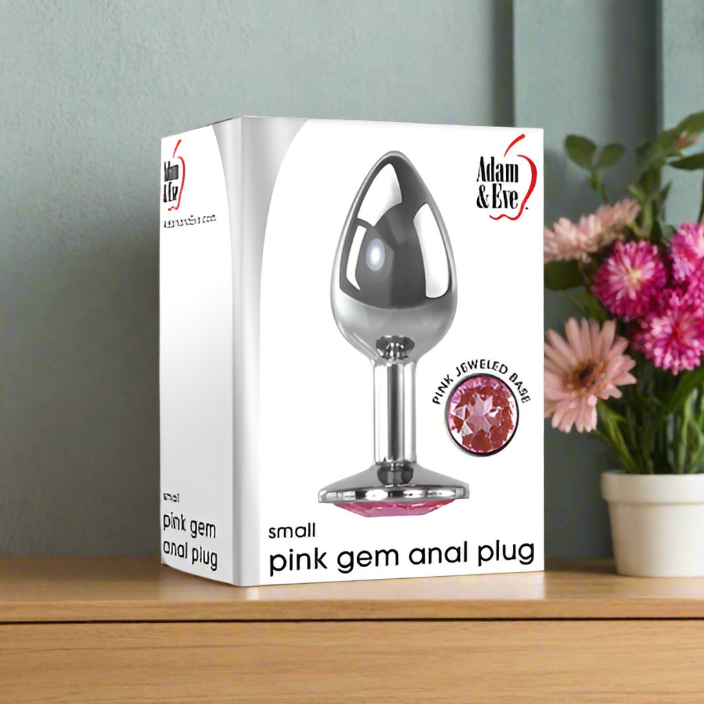 Adam & Eve Gem-Studded Anal Plug with Gem - Tapered Design for Smooth Temperature Play - SP BOUTIQUE