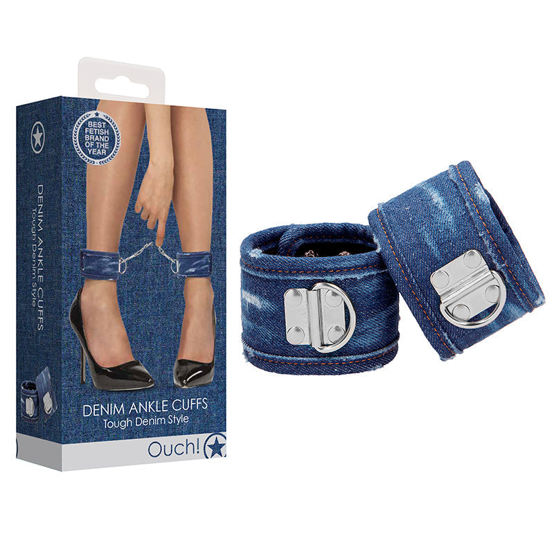 Ouch! Denim Ankle Cuffs - Roughened Denim Style - SP BOUTIQUE