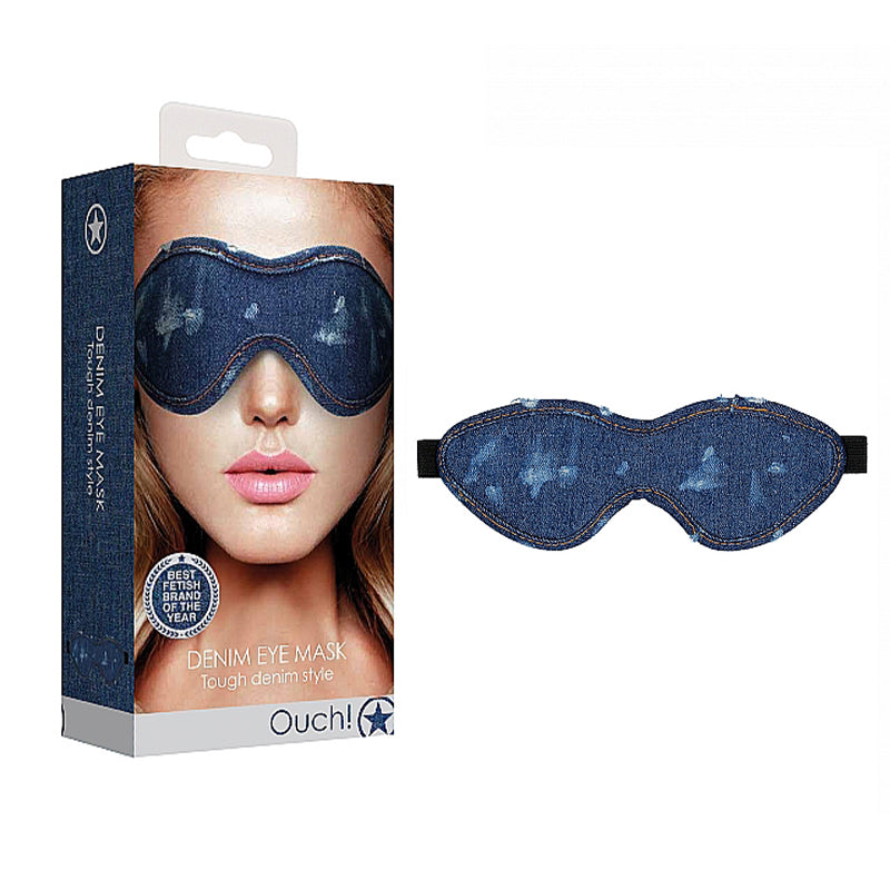 Ouch! Denim Eye Mask - Roughened Denim Style - SP BOUTIQUE