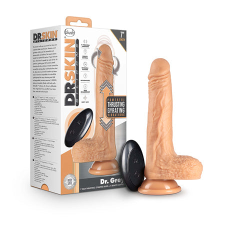 Dr. Skin Dr. Grey 7in Dildo Thrusting Vanilla BLUSH NOVELTIES