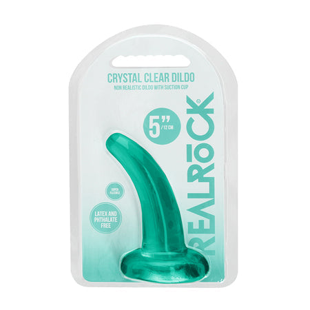 Realrock Crystal Clear Non-Realistic Dildo With Suction Cup 4.5 in. - SP BOUTIQUE