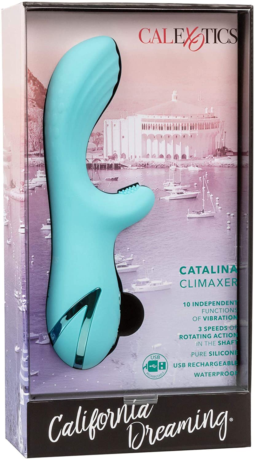 California Dreaming® Catalina Climaxer Rabbit Massager - 10 Vibrations, 3 Rotating Speeds, Waterproof - SP BOUTIQUE