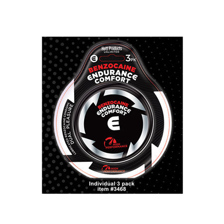 Endurance Comfort Benzocaine Condoms 3Pk HOTT PRODUCTS