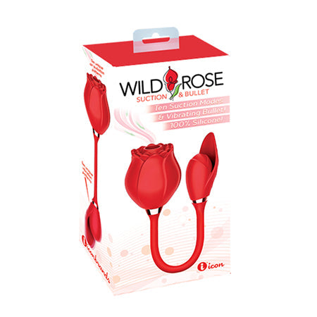 Wild Rose Suction & Bullet Vibrator - G-Spot Stimulation with Clitoral Leaf Pleasure - SP BOUTIQUE