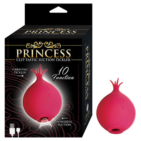 Princess Clit-Tastic Suction Tickler Rechargeable Silicone Vibrator SP