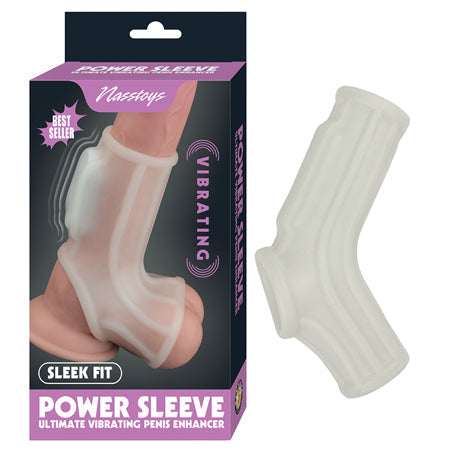 Power Sleeve Ribbed Fit Vibrating Penis Enhancer - SP BOUTIQUE