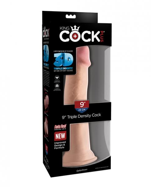 King Cock Triple Density 9 inches Cock Beige Dildo - SP BOUTIQUE