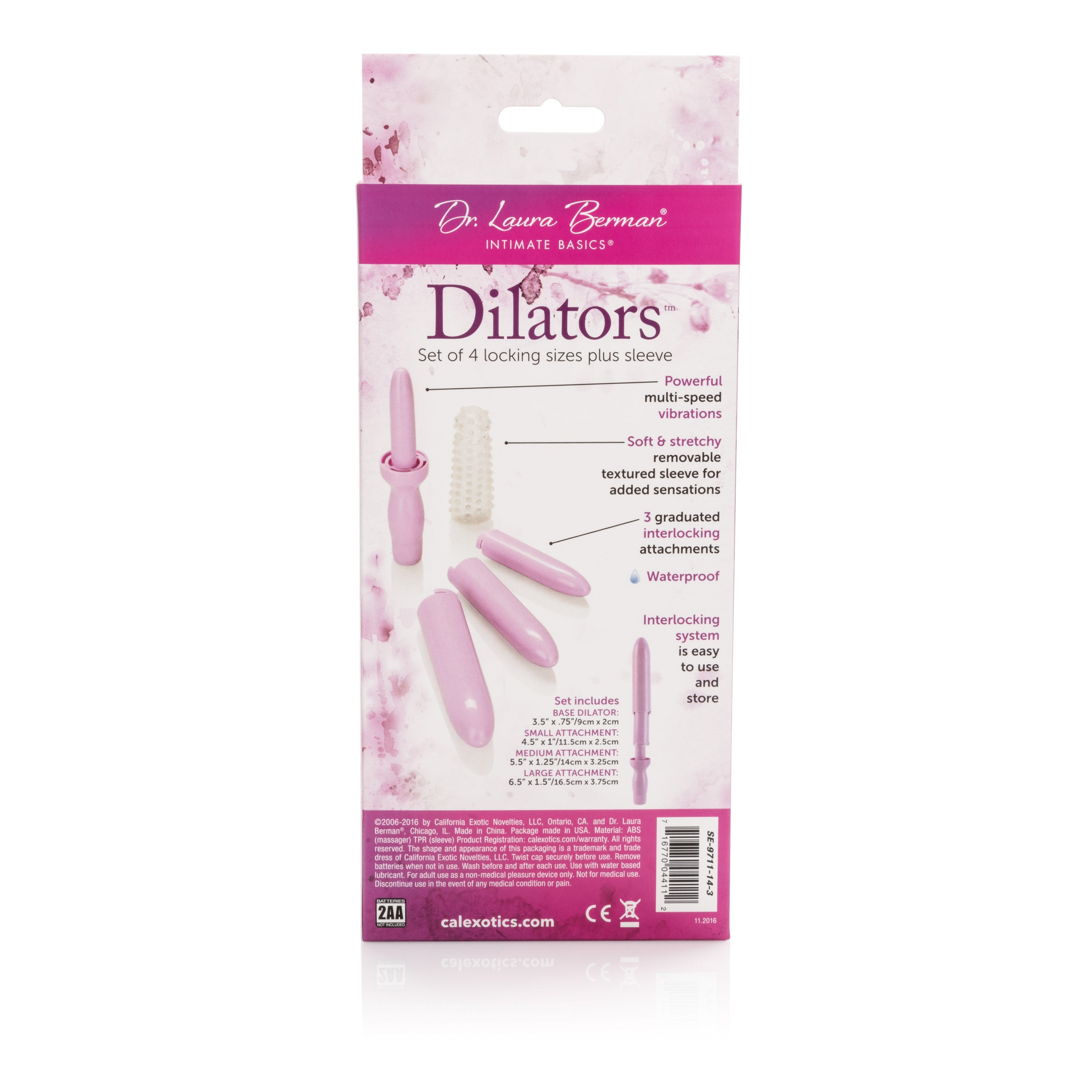 Dr. Laura Berman Intimate Basics - Dilator Set Purple Dilator with 4 Sizes & Sleeve - SP BOUTIQUE