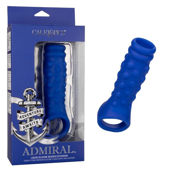 Admiral Beaded Penis Extension - Liquid Silicone Sleeve for Enhanced Girth and Stimulation - SP BOUTIQUE