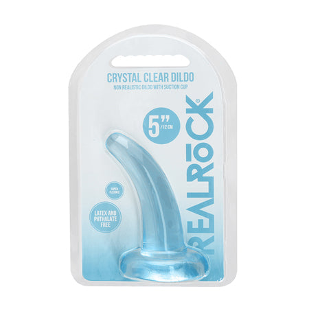 Realrock Crystal Clear Non-Realistic Dildo With Suction Cup 4.5 in. - SP BOUTIQUE