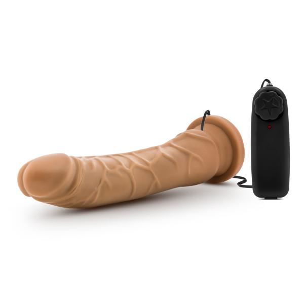 Dr. Skin - 8.5 Inch Vibrating Realistic Cock With Suction Cup - Mocha SP BOUTIQUE