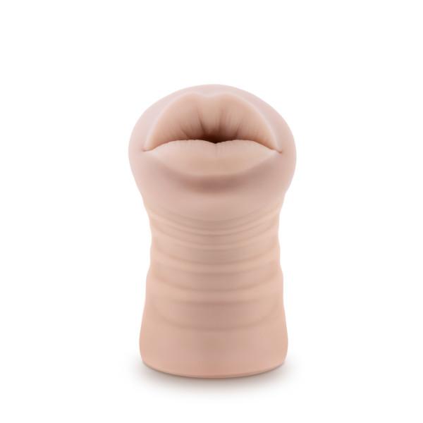 M for Men Angie Oral Stroker with Bullet Vibrator Beige - SP BOUTIQUE