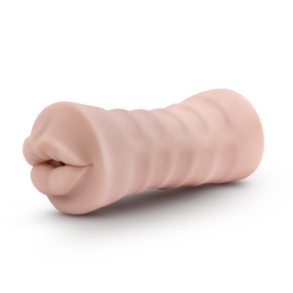 M for Men Angie Oral Stroker with Bullet Vibrator Beige - SP BOUTIQUE