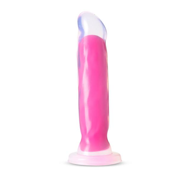 Neo Elite - Glow-in-the-dark Marquee - 8-inch Silicone Dual-density Dildo - Neon Pink - SP BOUTIQUE