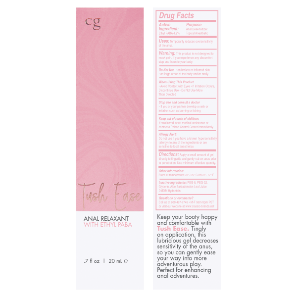 CG Tush Ease Anal Relaxant with Benzocaine CLASSIC BRAND