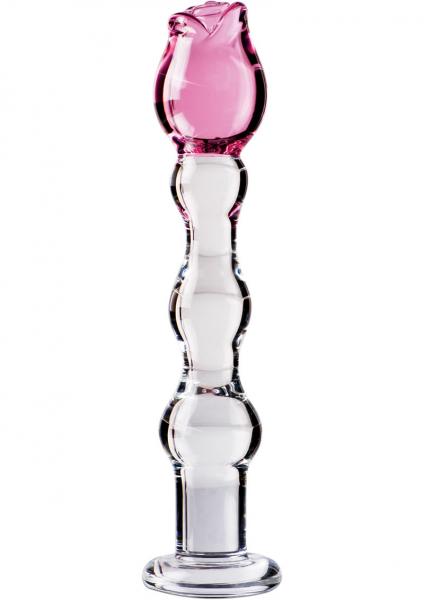 Icicles No. 12- Glass Dong With Flower On Top - SP BOUTIQUE