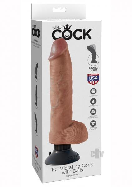King Cock Vibrating Cock W/Balls - SP BOUTIQUE