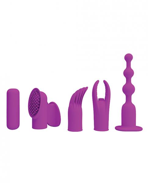 Pretty Love Joys 4 In 1 Kit Bullet Vibrator with Attachments - SP BOUTIQUE