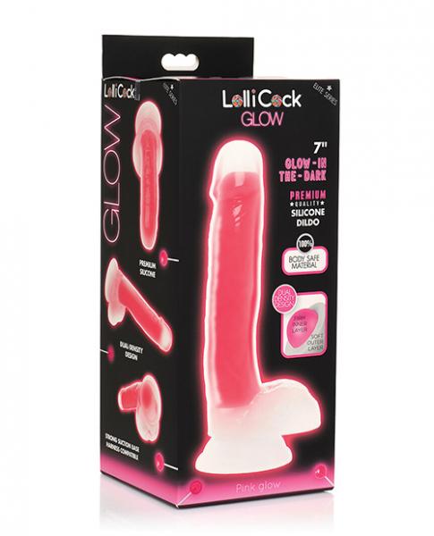 Glow-in-the-Dark Silicone Dildo with Balls - SP BOUTIQUE