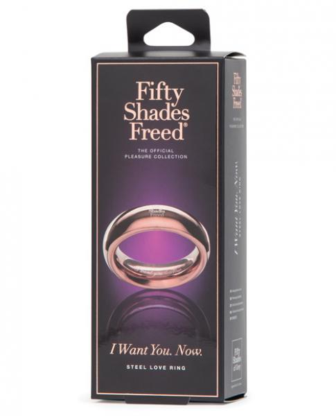 Fifty Shades Freed I Want You Now Steel Love Ring DAMAGED BOX - SP BOUTIQUE