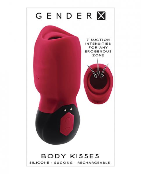 Gender X Body Kisses Rechargeable Silicone Vibrating Suction Massager - SP BOUTIQUE