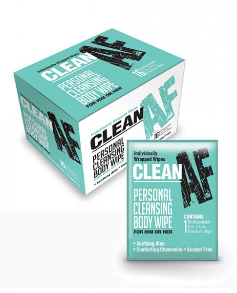 Clean Af Personal Cleansing Body Wipes - Box Of 16 - SP BOUTIQUE