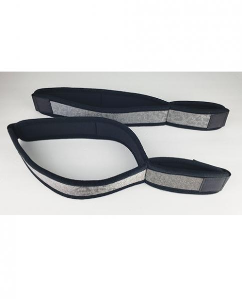 Spartacus Wrist To Thigh Cuffs - Neoprene Silver - SP BOUTIQUE