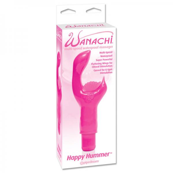 Wanachi Happy Hummer G-Spot Vibrator with Tapered Tip & Fluttering Wings - Body Safe TPE - SP BOUTIQUE