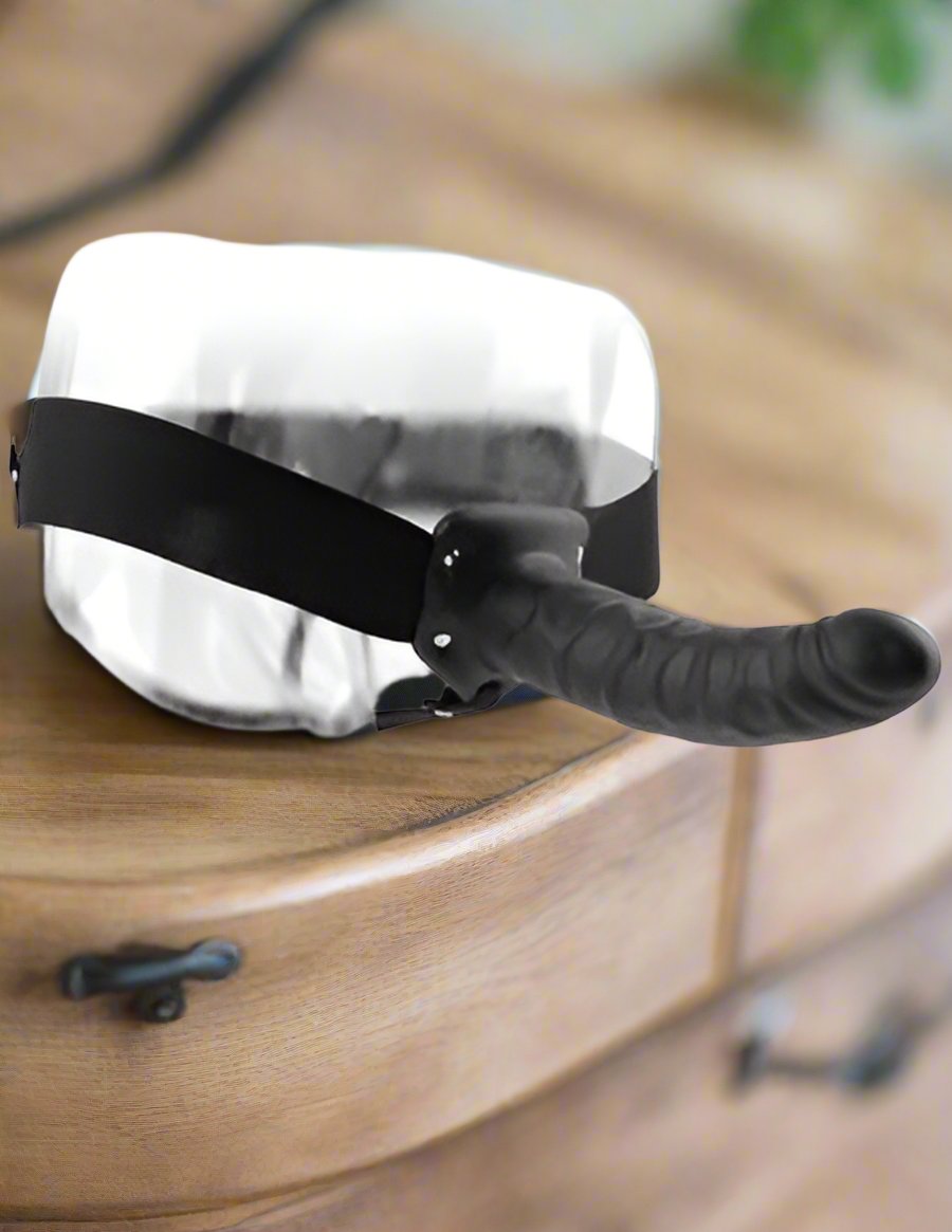 8 Inch Hollow Strap On Dildo With Adjustable Harness - Perfect For ED, Couples & Extra Pleasure - SP BOUTIQUE