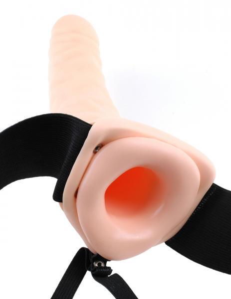 Fetish Fantasy Series 8 in. Vibrating Hollow Strap-On - SP BOUTIQUE
