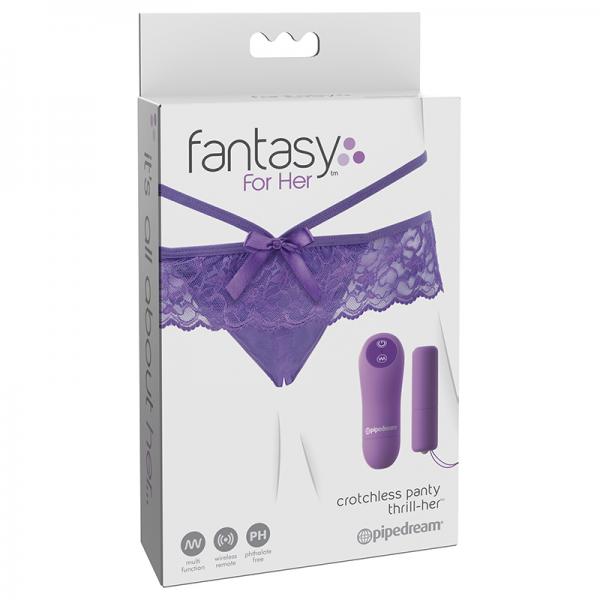 Fantasy For Her – Crotchless Panty Thrill-Her Set PIPEDREAM