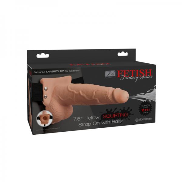 Fetish Fantasy Hollow Squirting Strap On with Balls - SP BOUTIQUE