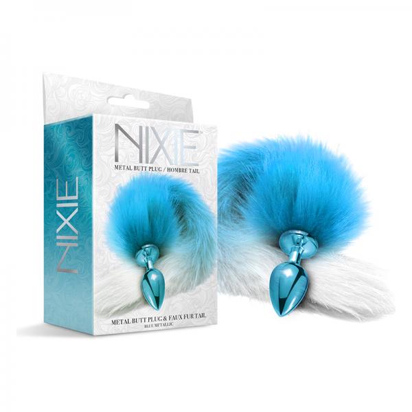Nixie Metal Butt Plug With Ombre Tail Metallic - SP BOUTIQUE
