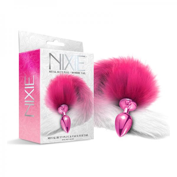 Nixie Metal Butt Plug With Ombre Tail Metallic - SP BOUTIQUE
