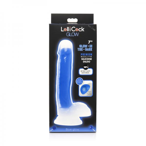 Glow-in-the-Dark Silicone Dildo with Balls - SP BOUTIQUE
