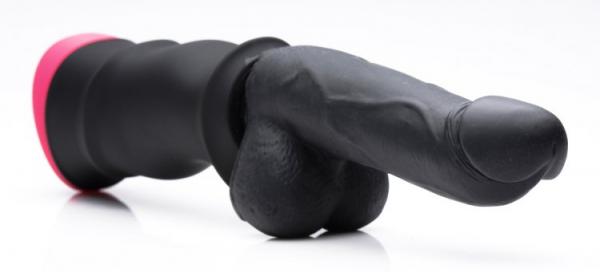 Mega Pounder Hand Held Thrusting Dildo Black - SP BOUTIQUE